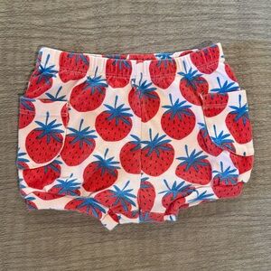 Strawberry Print Baby Shorts